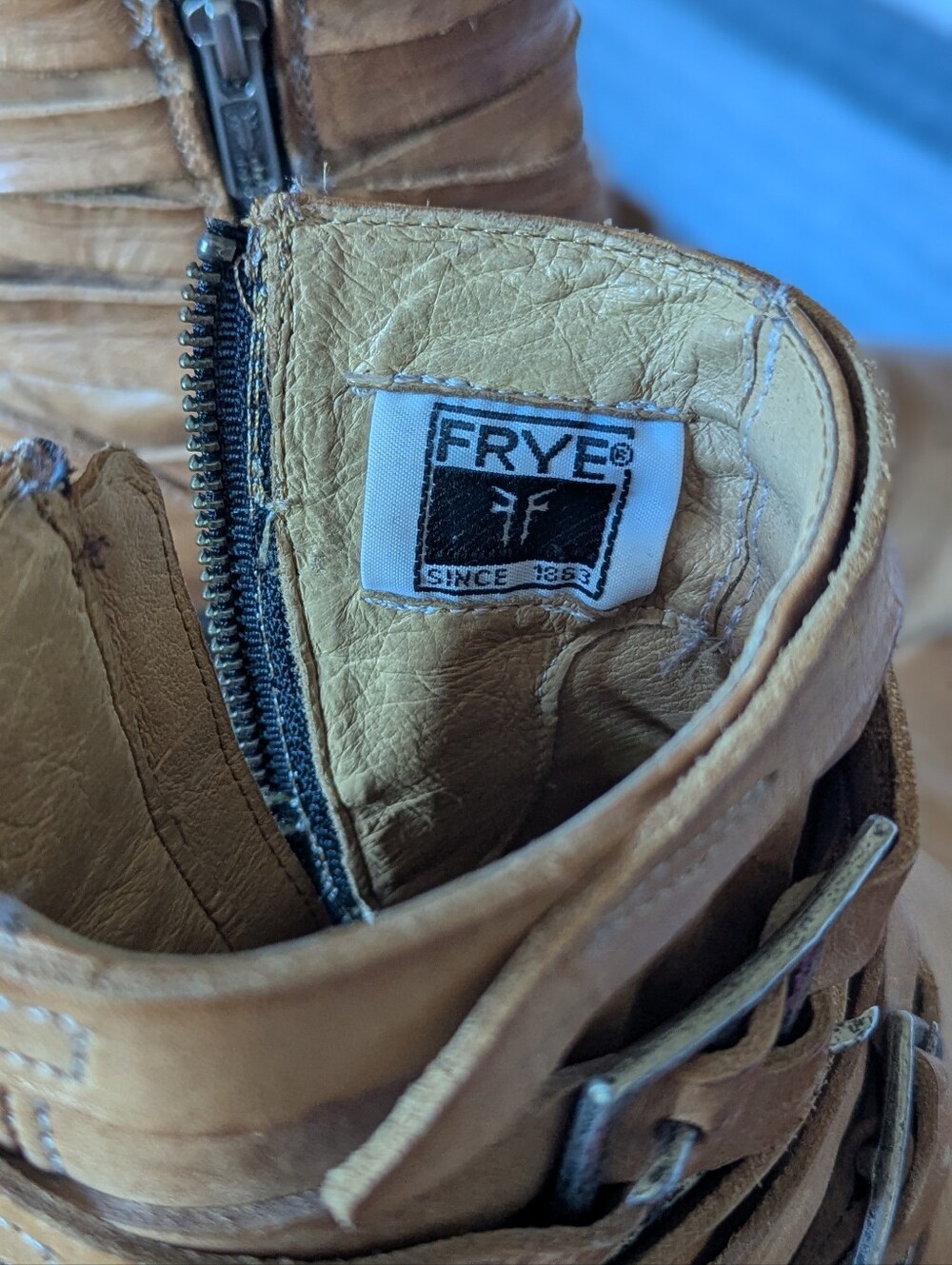 Frye Veronica Leather Strappy Short Boots - Picture 6 of 8